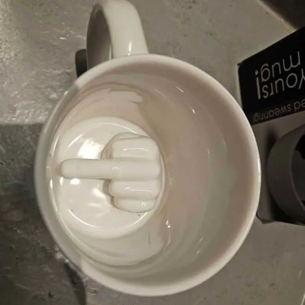 New in Box Coffee Mug 'Up Yours' Coffee Cup Gag Gift